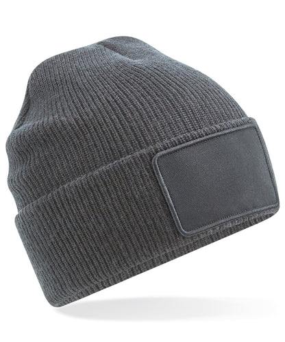 Beechfield BC540 Removable patch Thinsulate™ beanie in Graphite Grey
