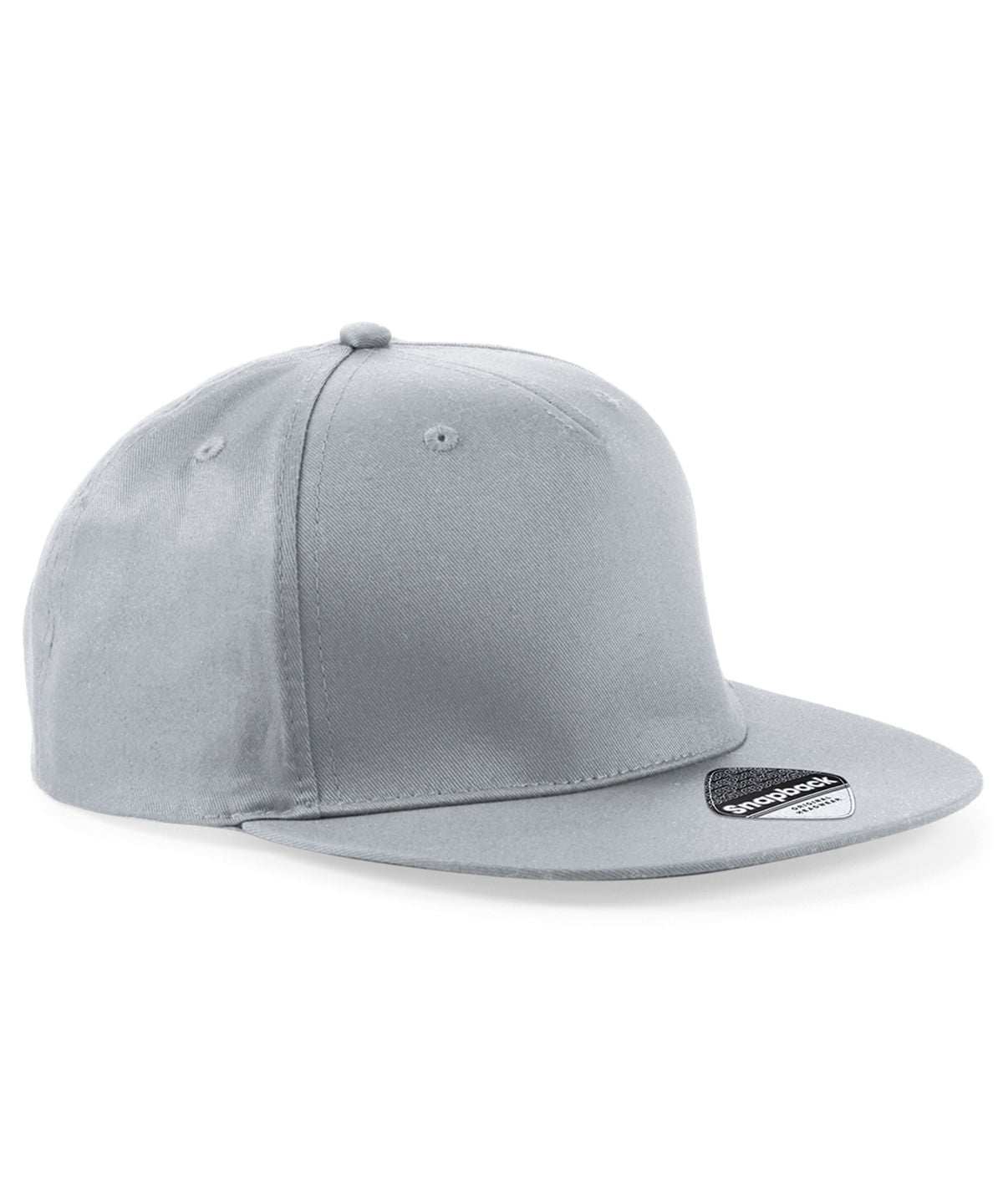 Beechfield BC610 5-panel snapback rapper cap in Light Grey