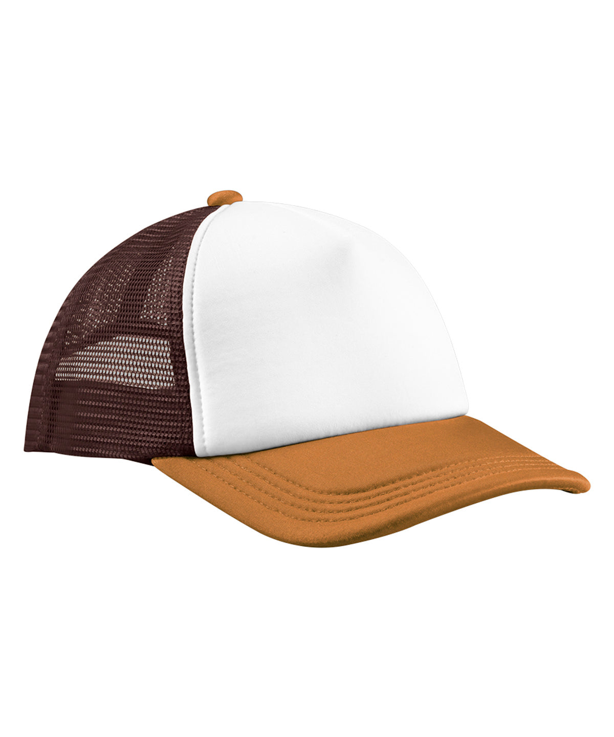 Beechfield BC639 Retro 5-panel trucker in Chocolate/Dark Amber