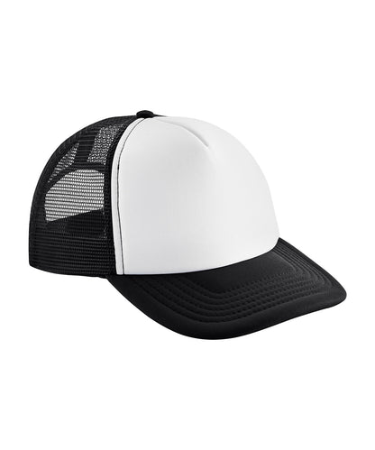 Beechfield BC645 Vintage snapback trucker in Black/White