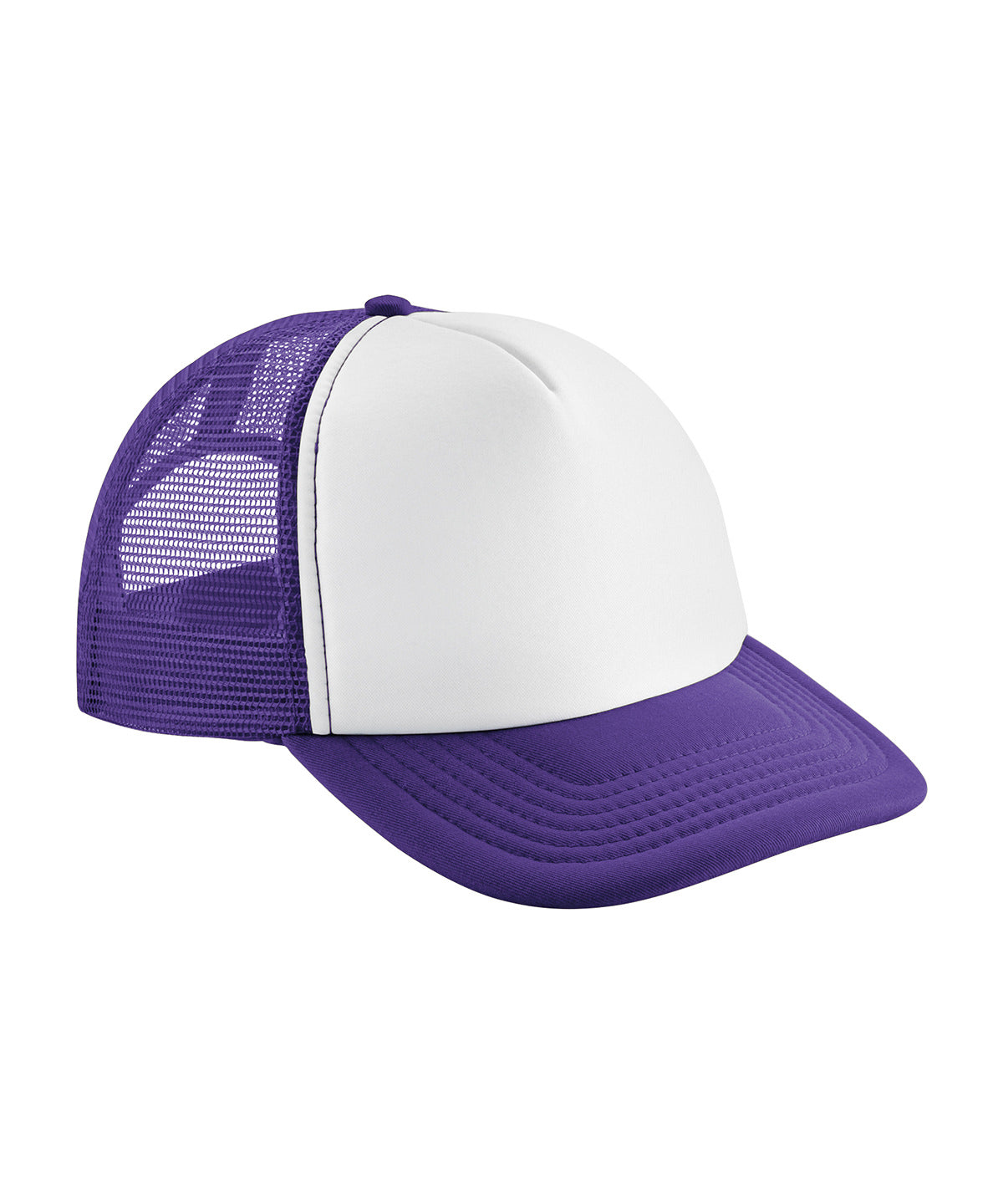 Beechfield BC645 Vintage snapback trucker in Purple/White