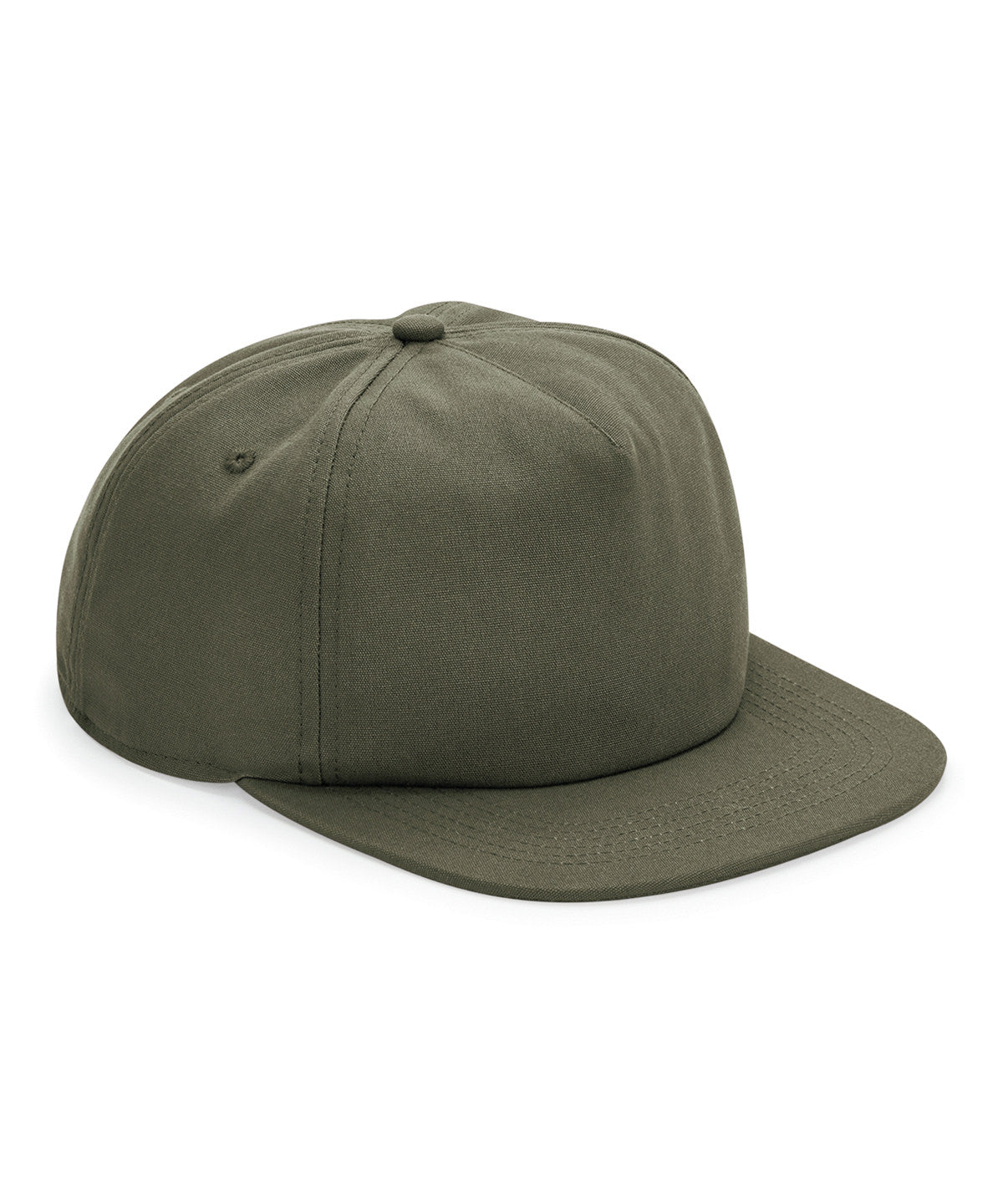 Beechfield BC64N Organic cotton unstructured 5-panel cap in Olive Green