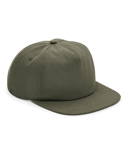 Beechfield BC64N Organic cotton unstructured 5-panel cap in Olive Green
