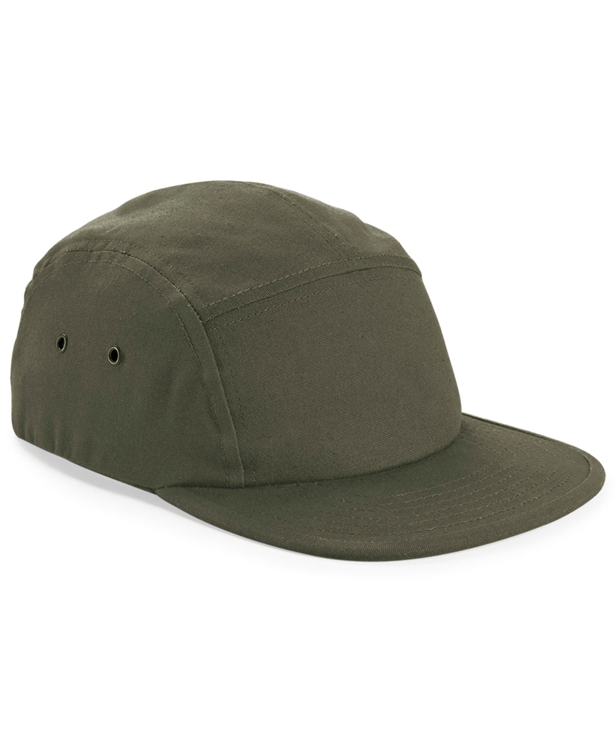 Beechfield BC654 Canvas 5-panel camper cap in Olive Green