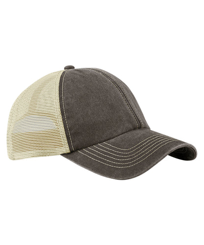 Beechfield BC672 6-panel vintage trucker in Vintage Brown/Stone