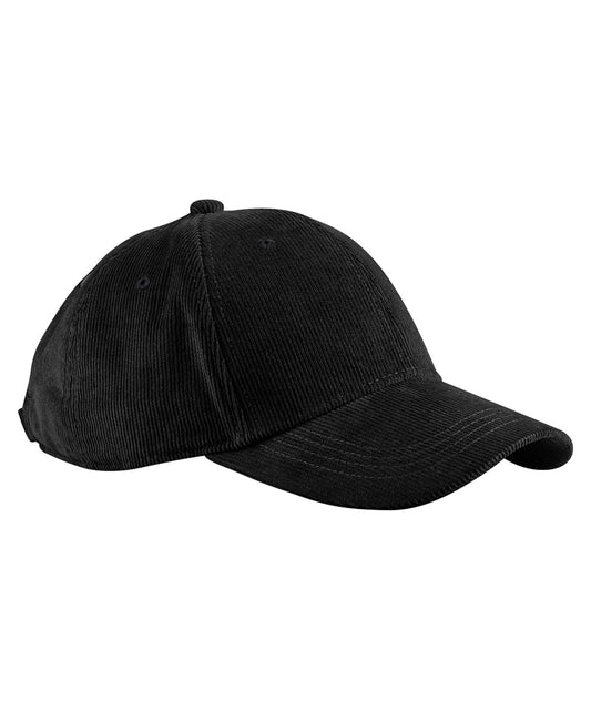 Beechfield BC680 EarthAware® organic cord baseball cap in Black