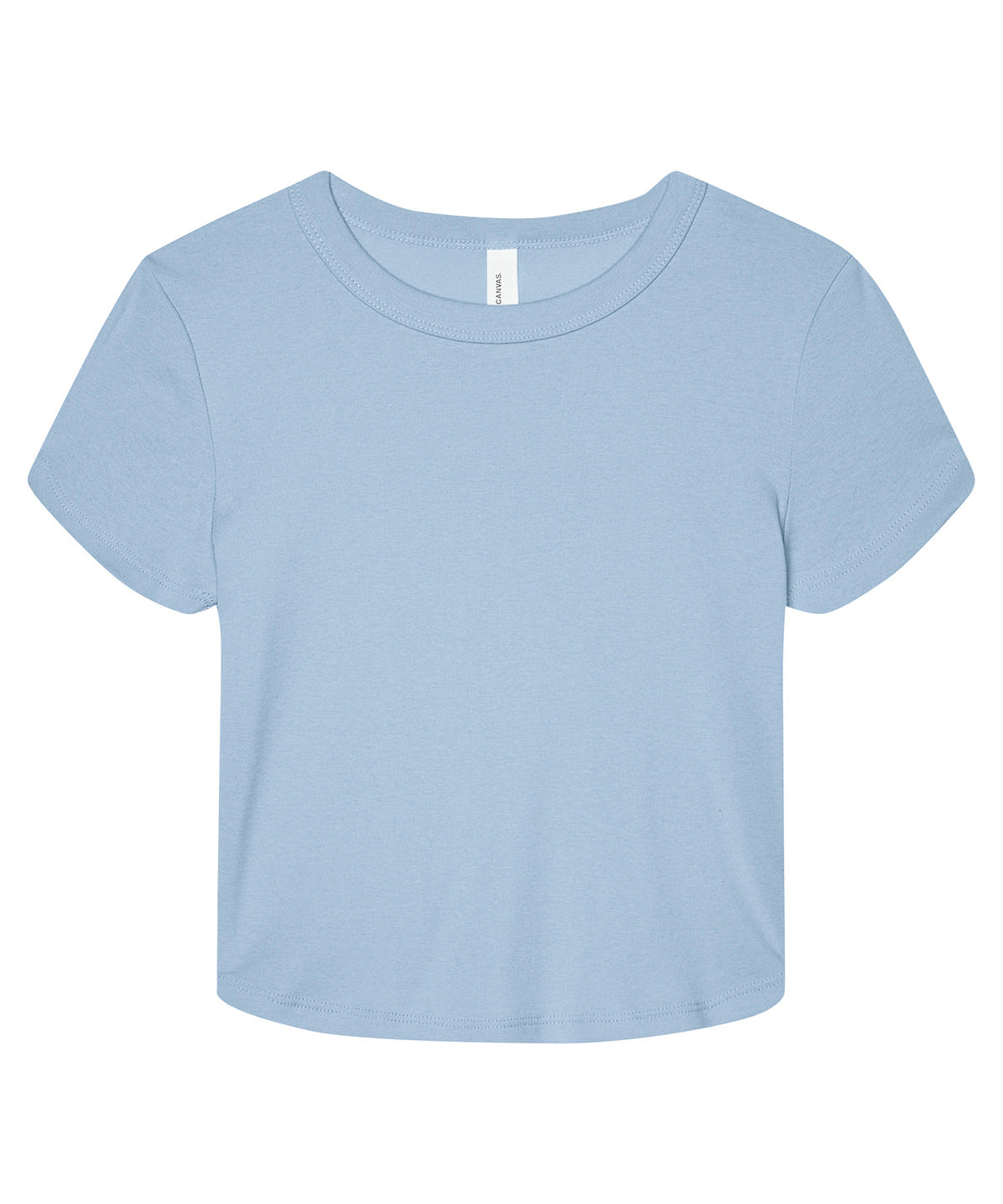 Bella Canvas BE138 Women’s micro rib baby t-shirt in Solid Baby Blue Blend