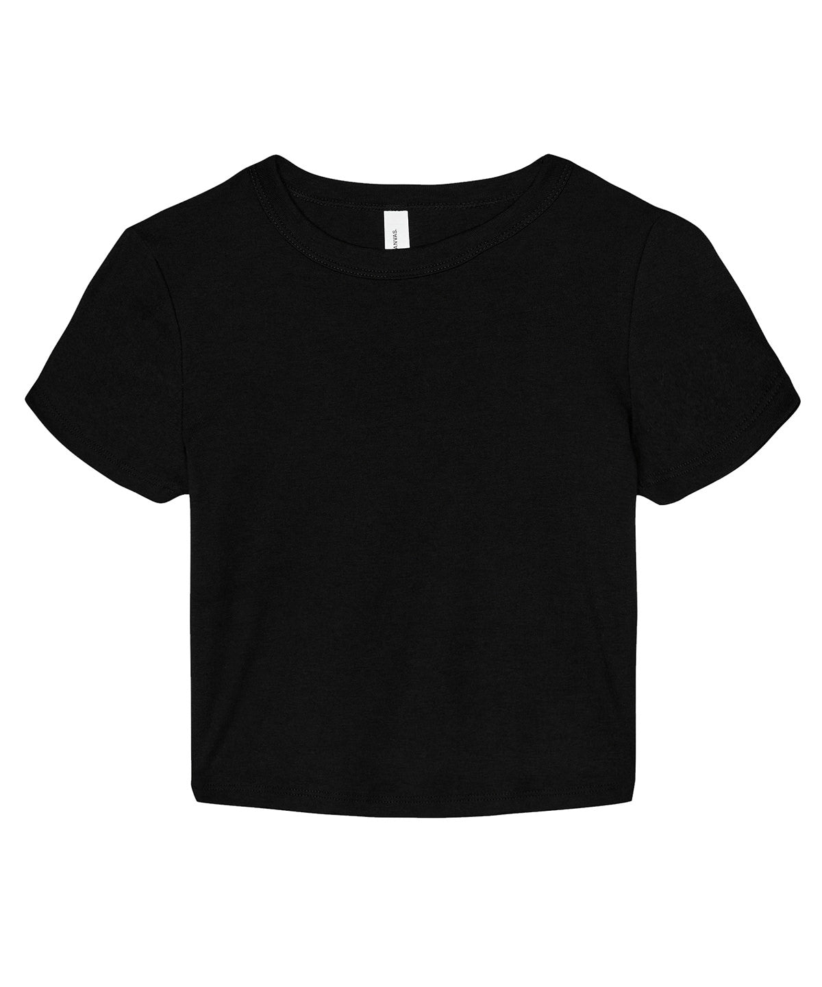 Bella Canvas BE138 Women’s micro rib baby t-shirt in Solid Black Blend