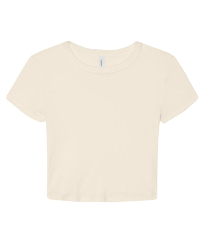 Bella Canvas BE138 Women’s micro rib baby t-shirt in Solid Natural Blend