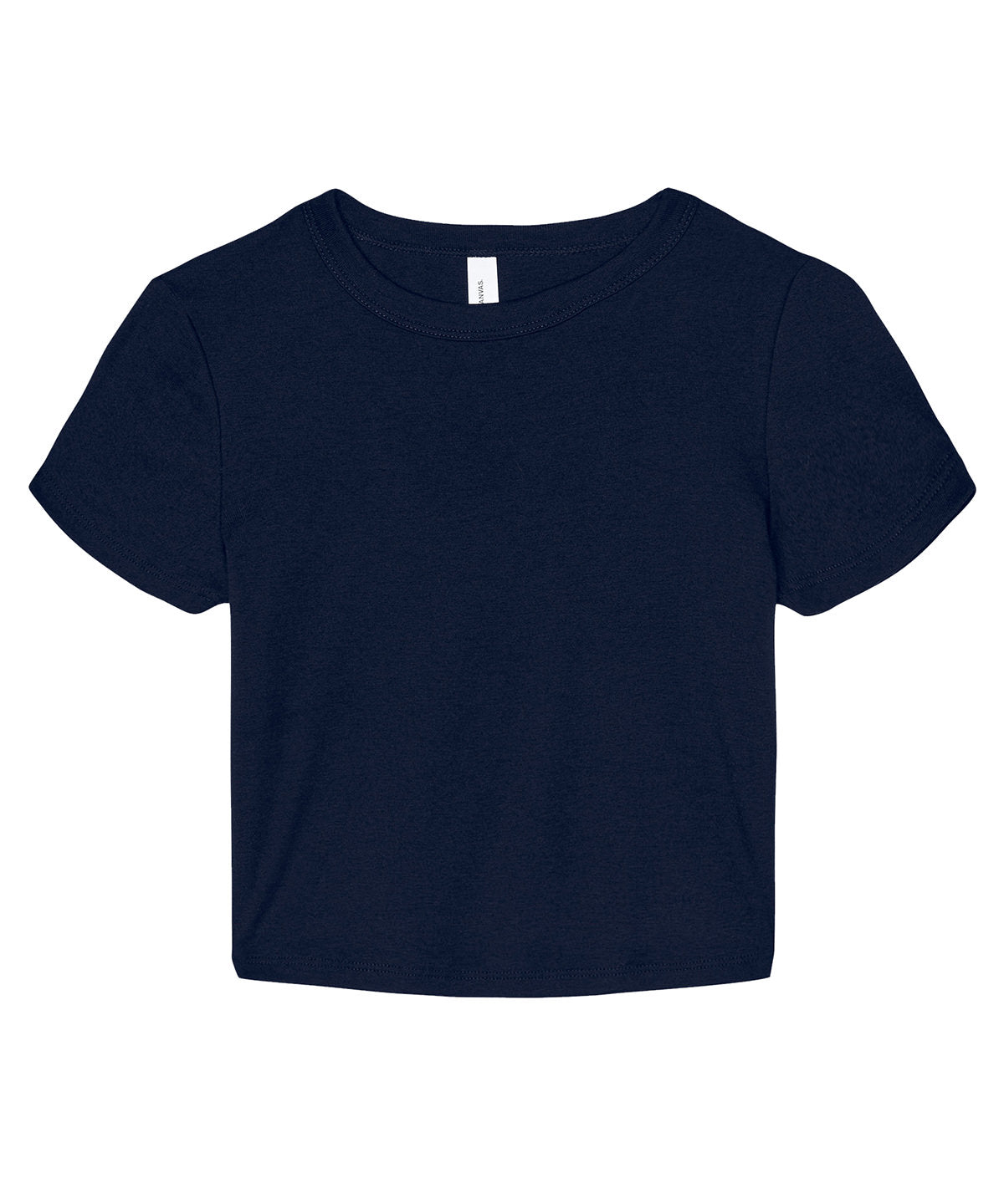 Bella Canvas BE138 Women’s micro rib baby t-shirt in Solid Navy Blend