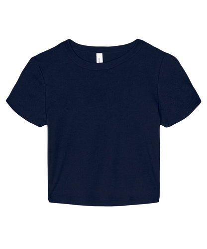 Bella Canvas BE138 Women’s micro rib baby t-shirt in Solid Navy Blend