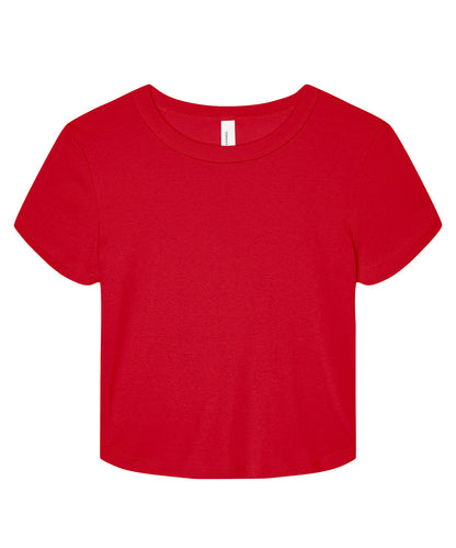 Bella Canvas BE138 Women’s micro rib baby t-shirt in Solid Red Blend