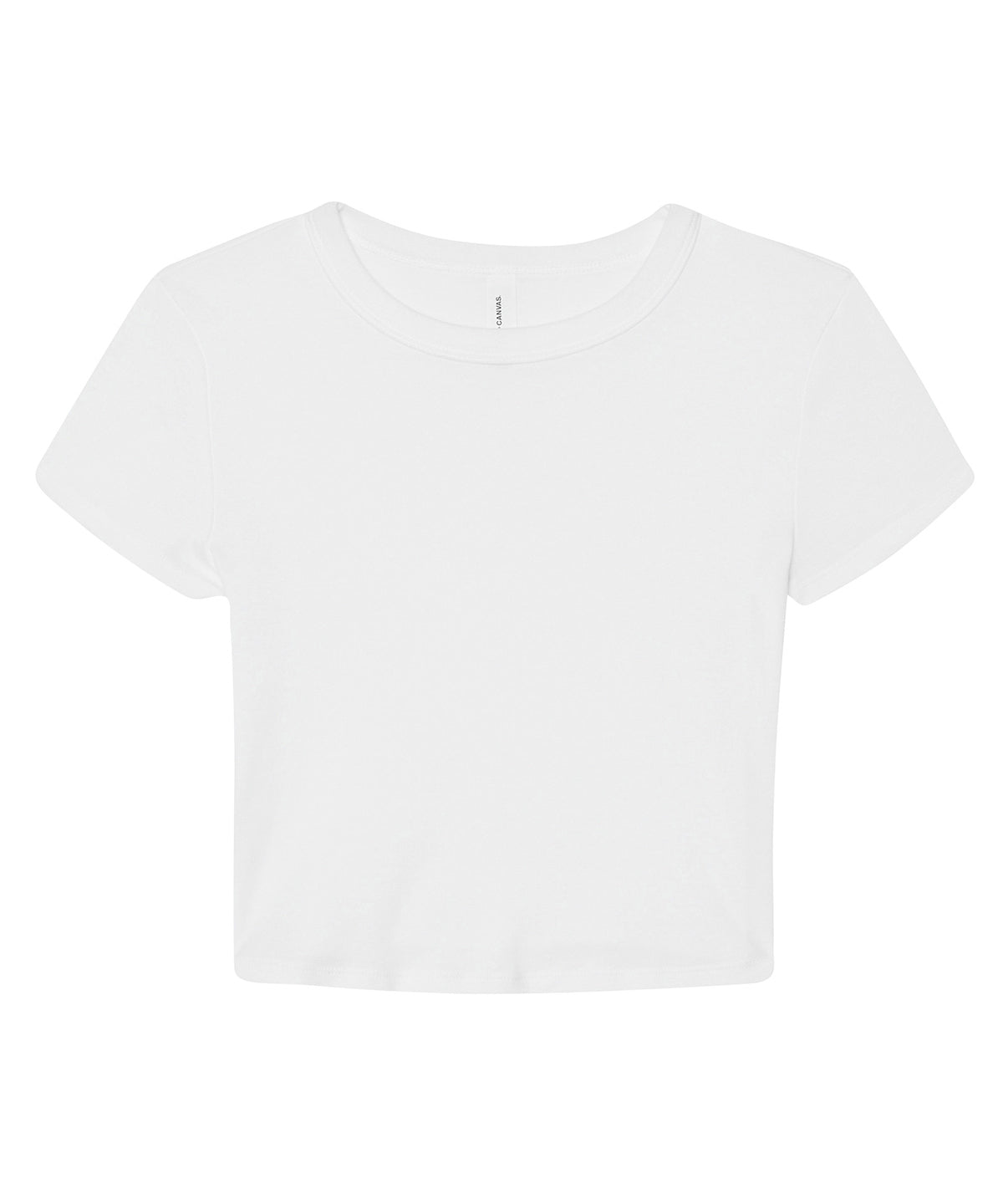 Bella Canvas BE138 Women’s micro rib baby t-shirt in Solid White Blend