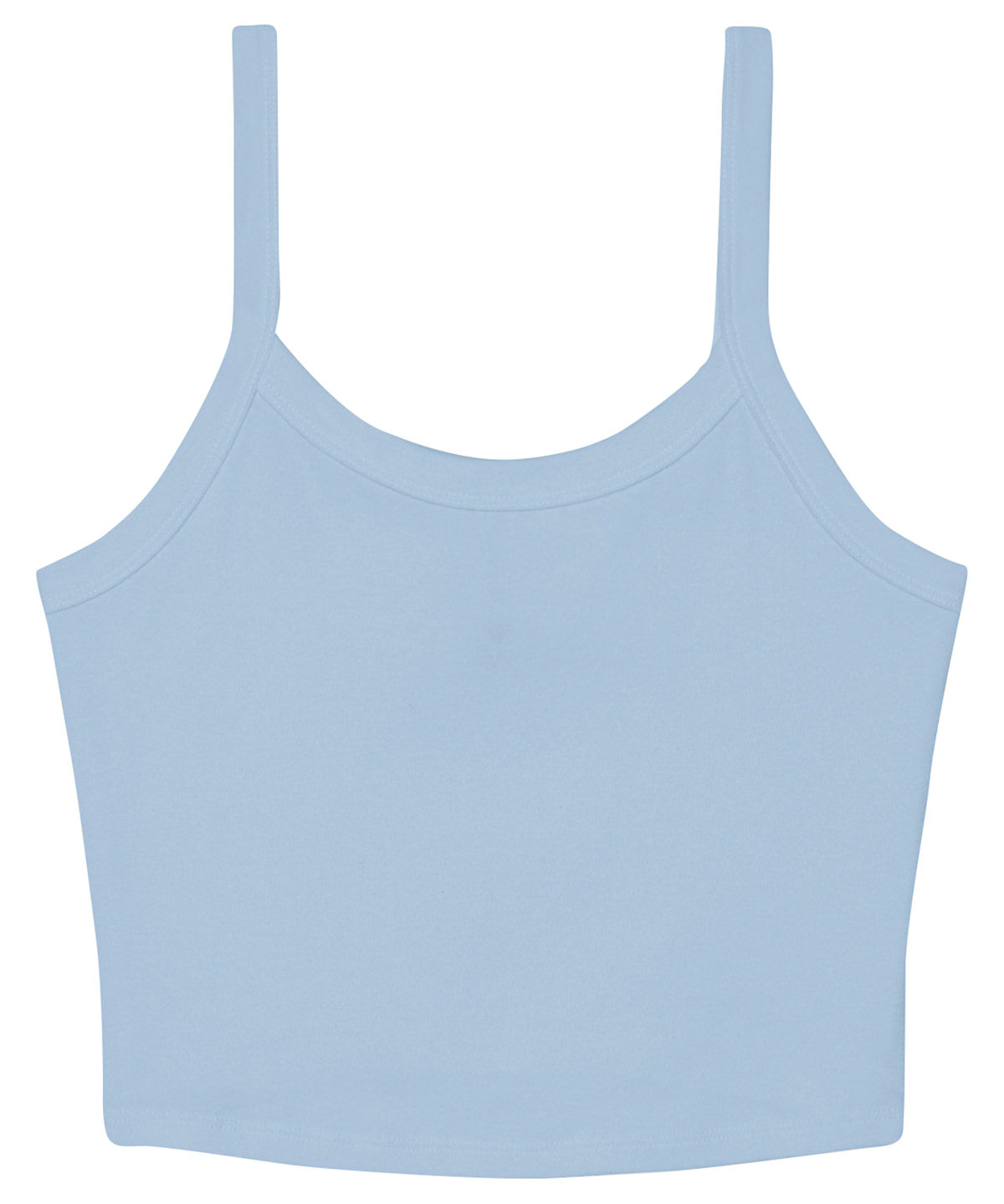 Bella Canvas BE139 Women’s micro rib spaghetti strap tank in Solid Baby Blue Blend