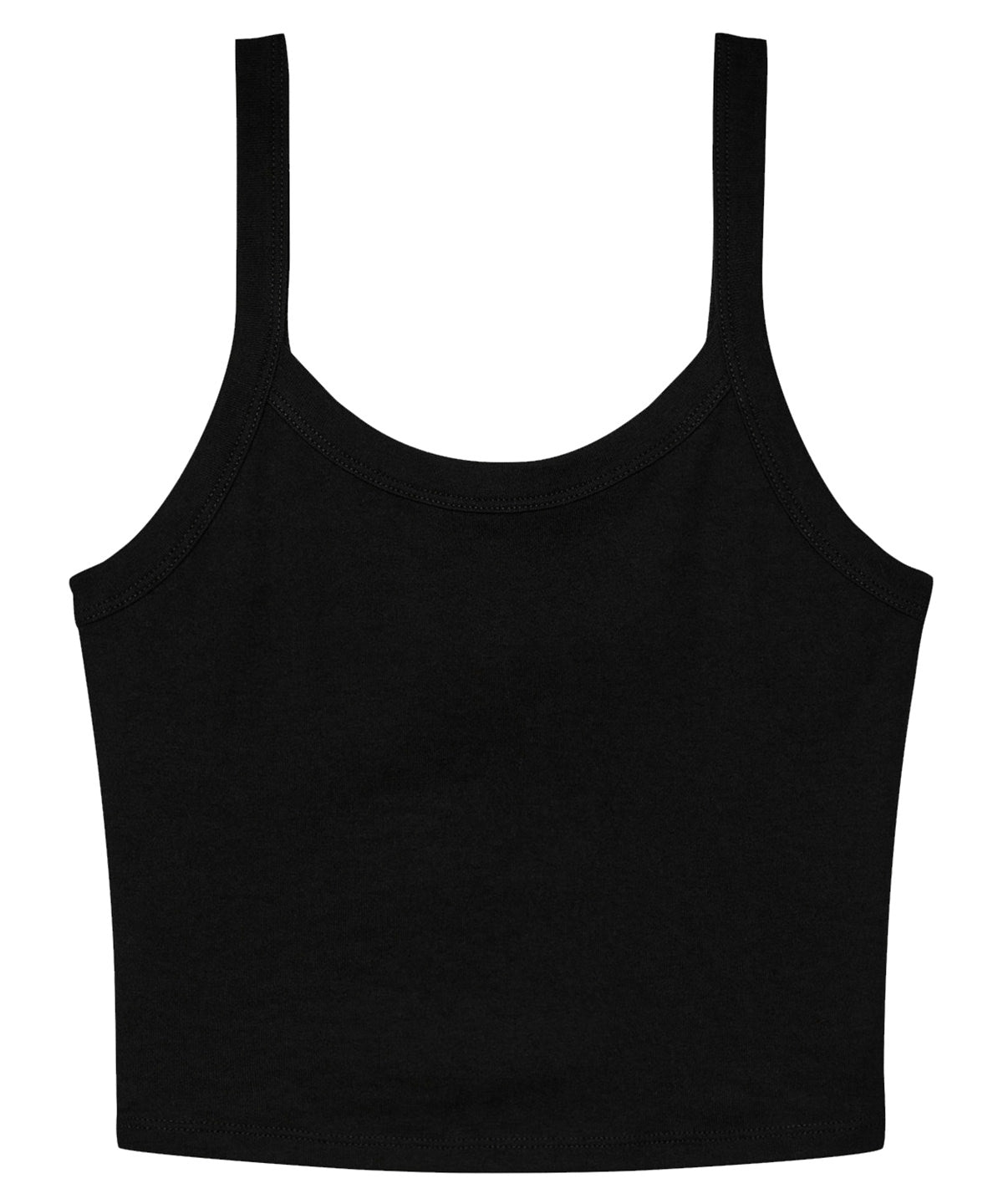 Bella Canvas BE139 Women’s micro rib spaghetti strap tank in Solid Black Blend