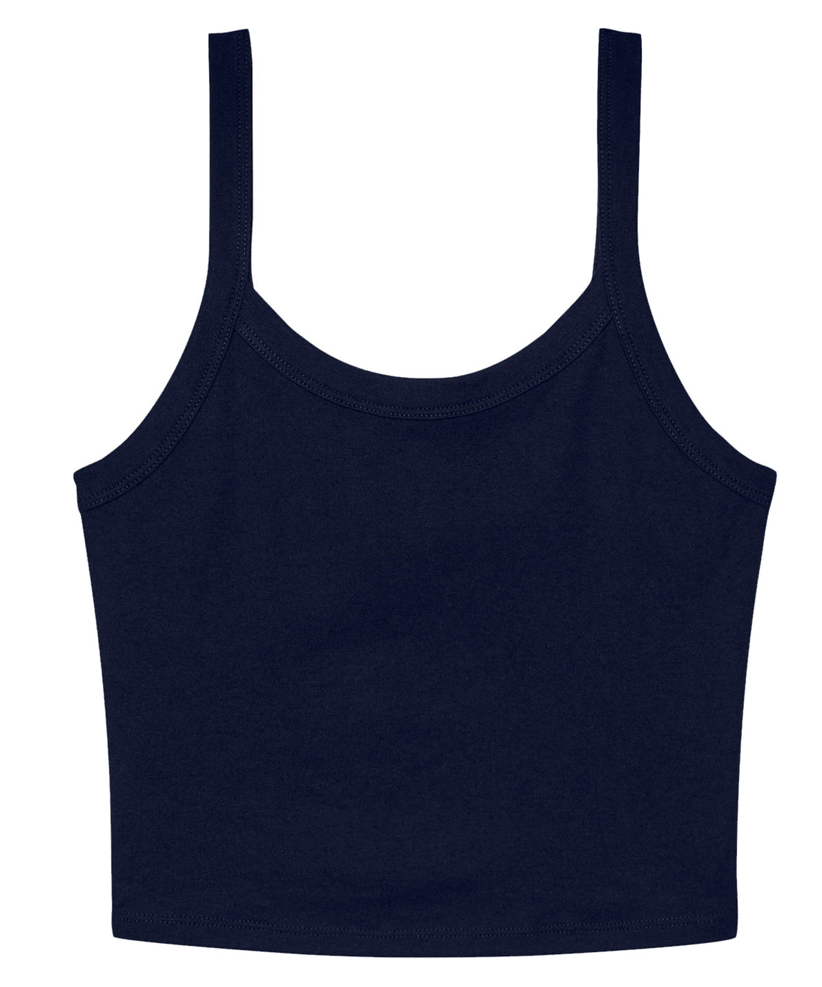 Bella Canvas BE139 Women’s micro rib spaghetti strap tank in Solid Navy Blend