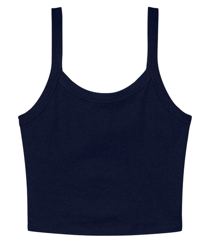 Bella Canvas BE139 Women’s micro rib spaghetti strap tank in Solid Navy Blend