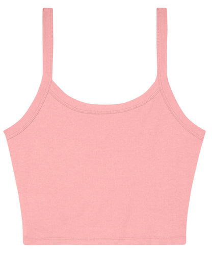 Bella Canvas BE139 Women’s micro rib spaghetti strap tank in Solid Pink Blend
