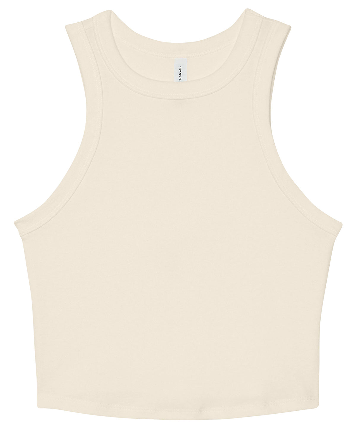 Bella Canvas BE141 Women’s micro rib racer tank in Solid Natural Blend