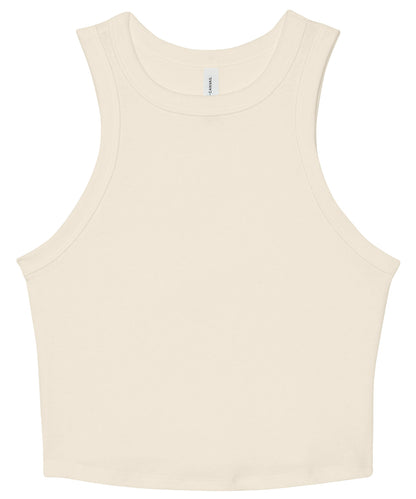 Bella Canvas BE141 Women’s micro rib racer tank in Solid Natural Blend