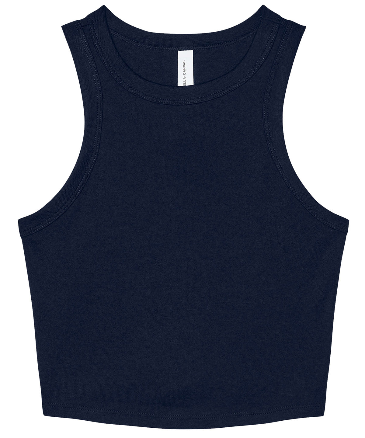 Bella Canvas BE141 Women’s micro rib racer tank in Solid Navy Blend