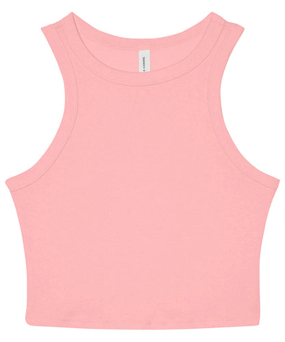 Bella Canvas BE141 Women’s micro rib racer tank in Solid Pink Blend