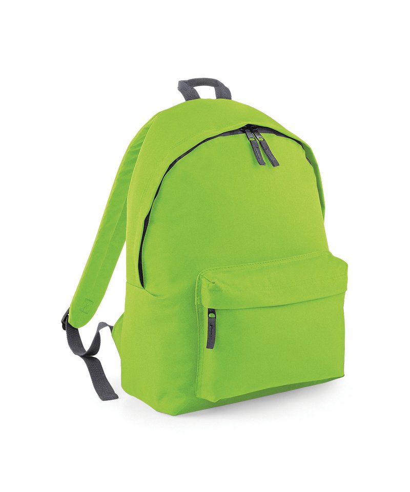 Bagbase BG125 Original fashion backpack in Lime Green/Graphite grey