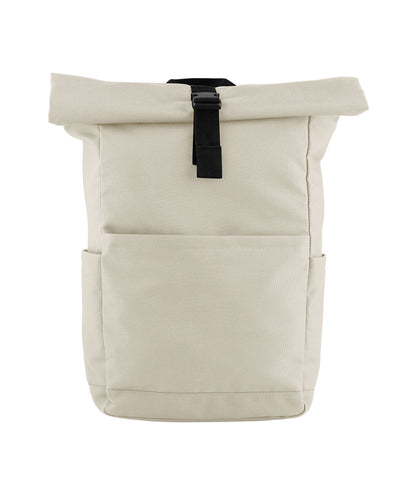 Bagbase BG186 Premium Recycled Roll Top Backpack in Natural Stone
