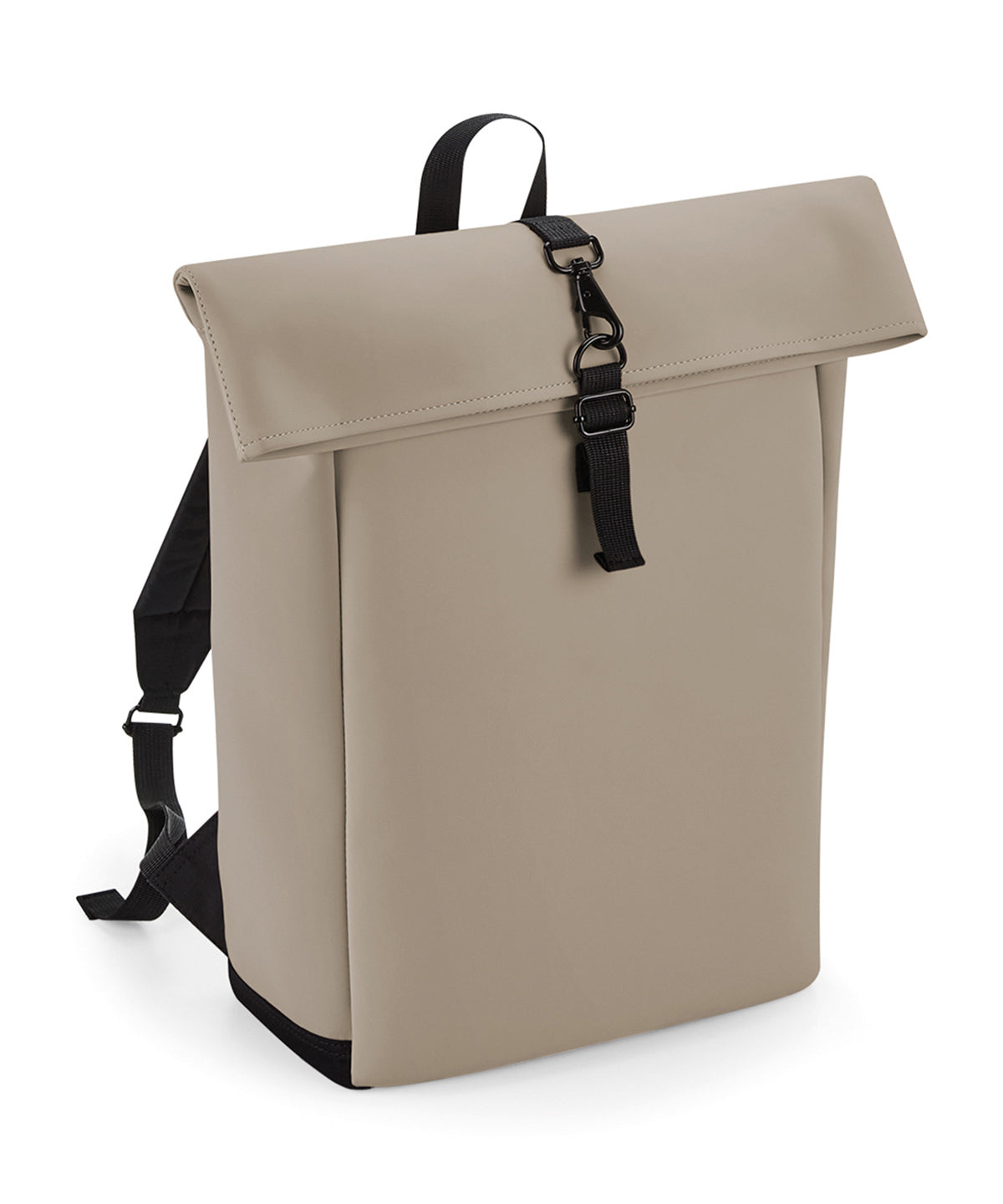 Bagbase BG335 Matte PU rolltop backpack in Clay