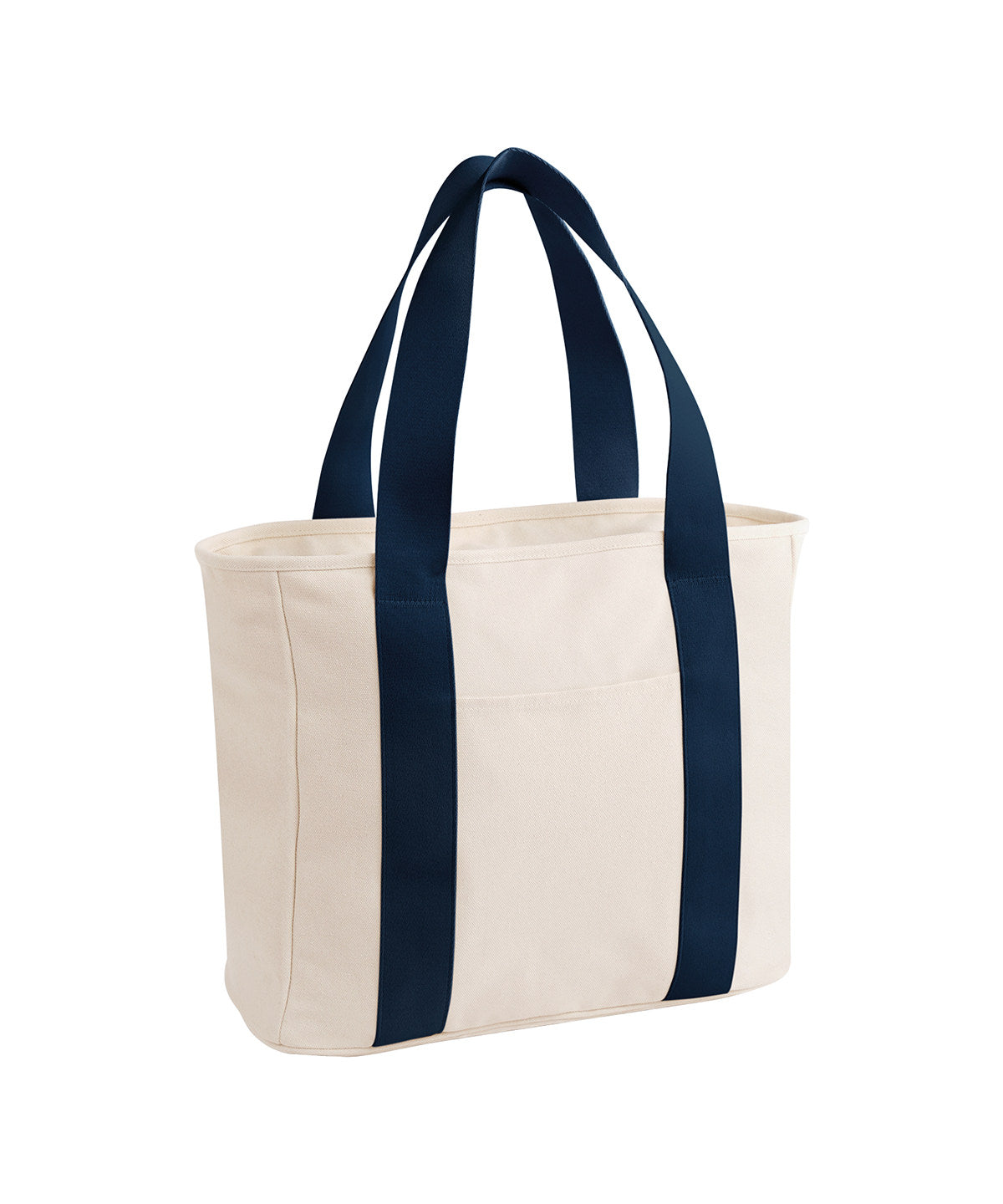Bagbase BG675 Edit canvas tote in Natural/Navy