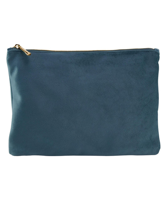 Bagbase BG715 Velvet accessory pouch in Blue Topaz