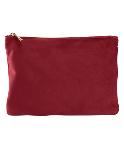 Bagbase BG715 Velvet accessory pouch in Ruby Red