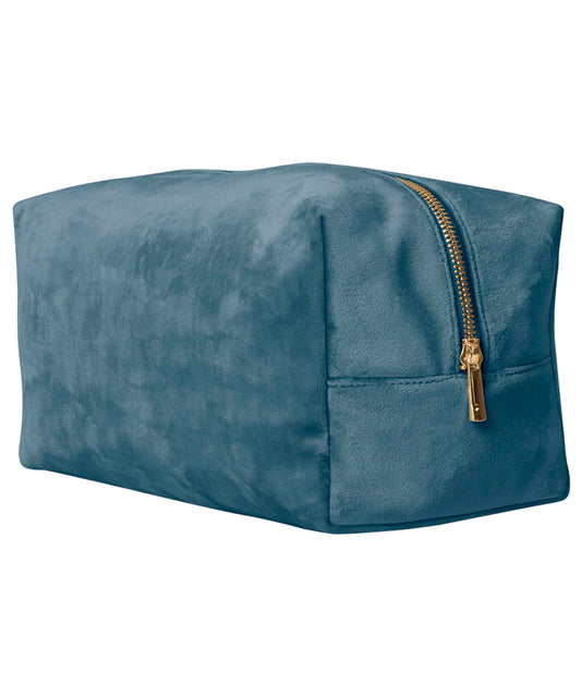Bagbase BG716 Velvet toiletry/accessory case in Blue Topaz