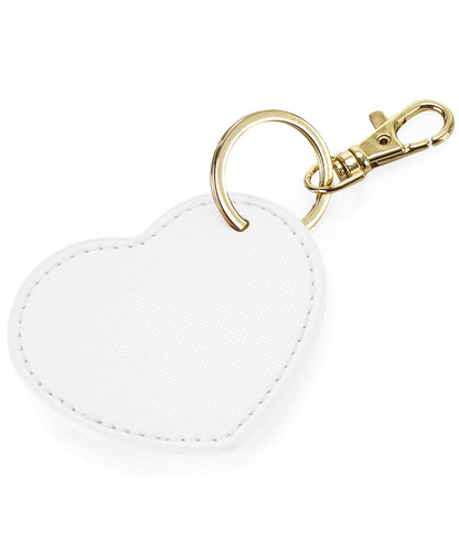 Bagbase BG746 Boutique heart keyclip in Soft White