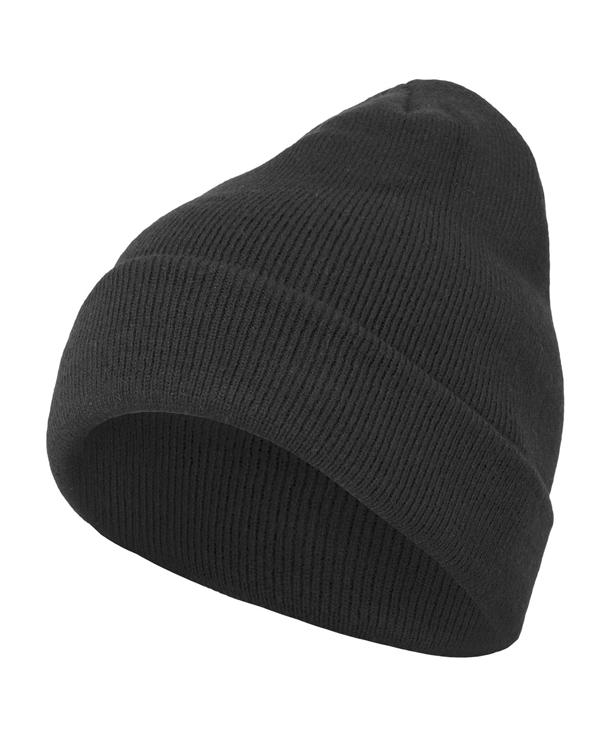 Build Your Brand BY001 Heavy knit beanie in Black