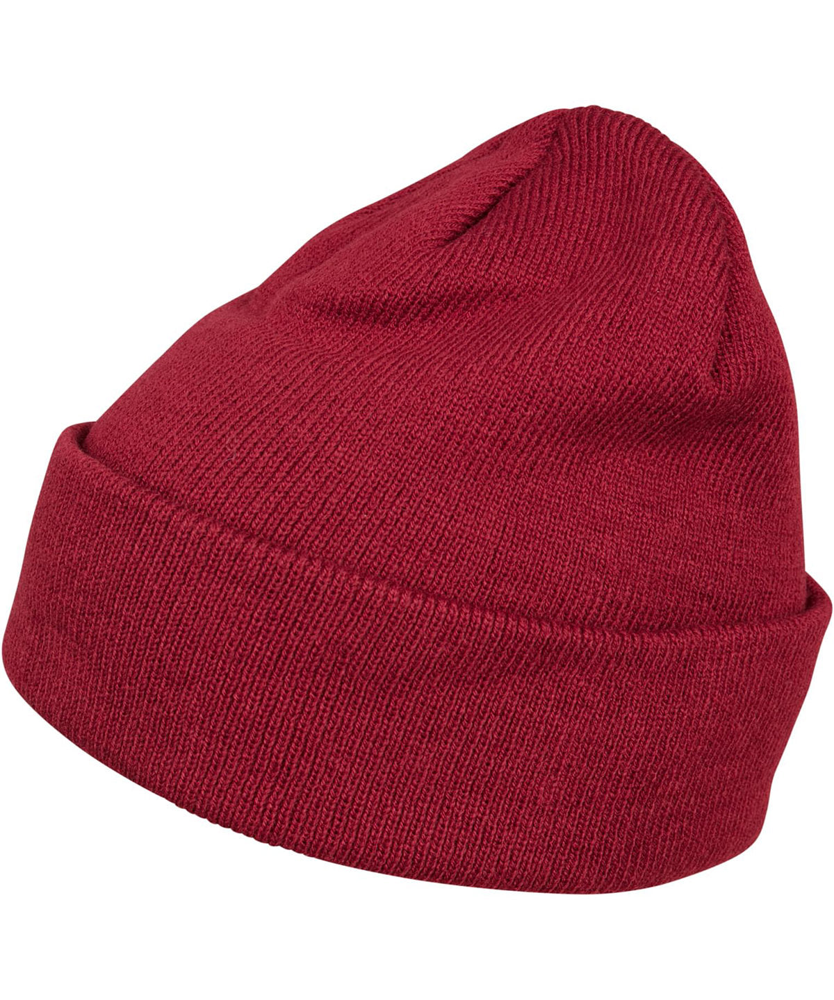 Build Your Brand BY001 Heavy knit beanie in Burgundy