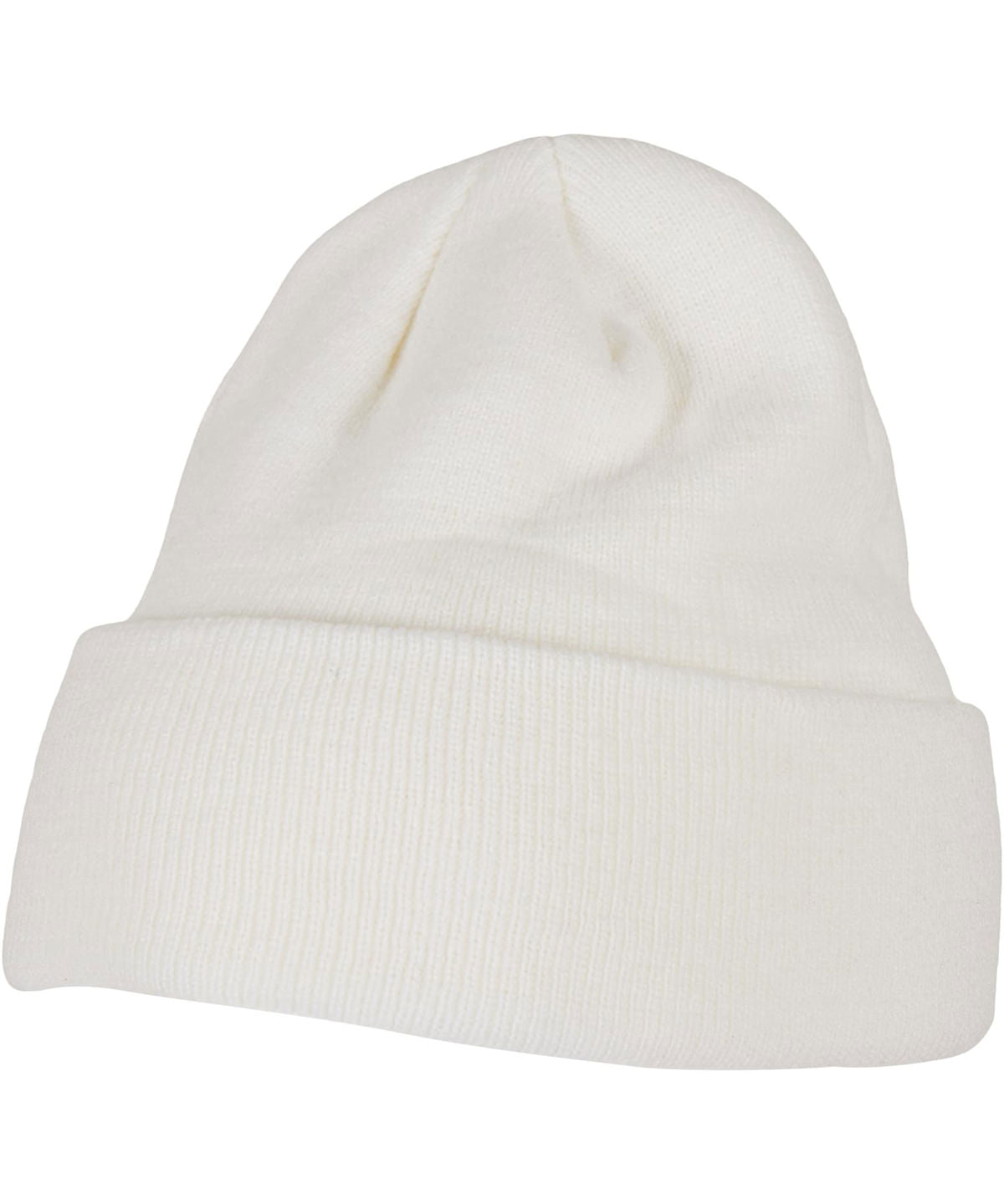 Build Your Brand BY001 Heavy knit beanie in White