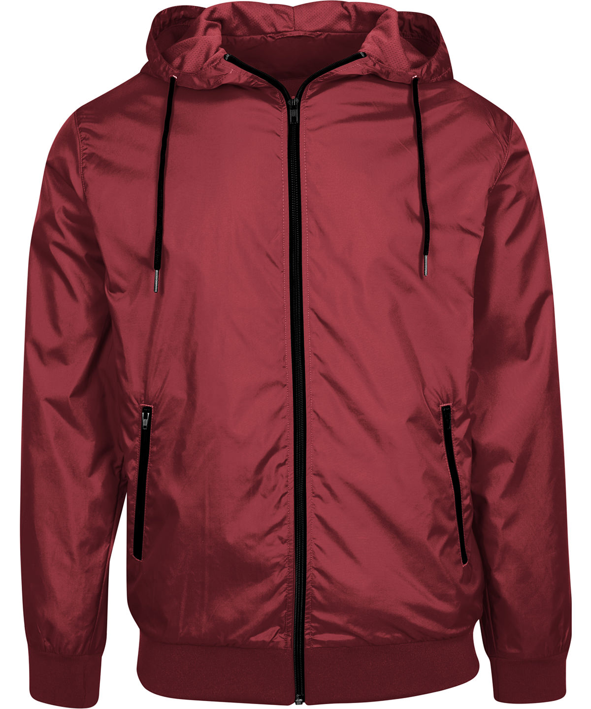 Build Your Brand BY016 Wind runner in Burgundy/Black