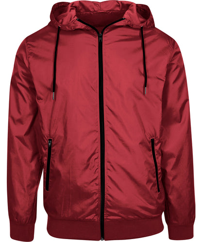 Build Your Brand BY016 Wind runner in Burgundy/Black