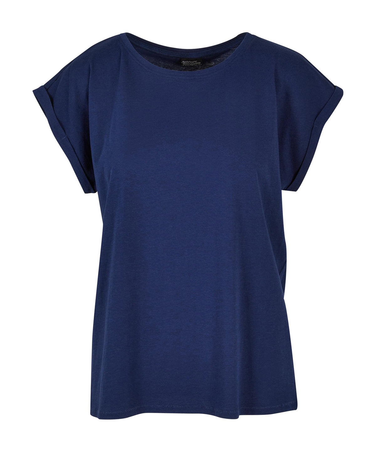 Build Your Brand BY021 Women's extended shoulder tee in Light Navy*†