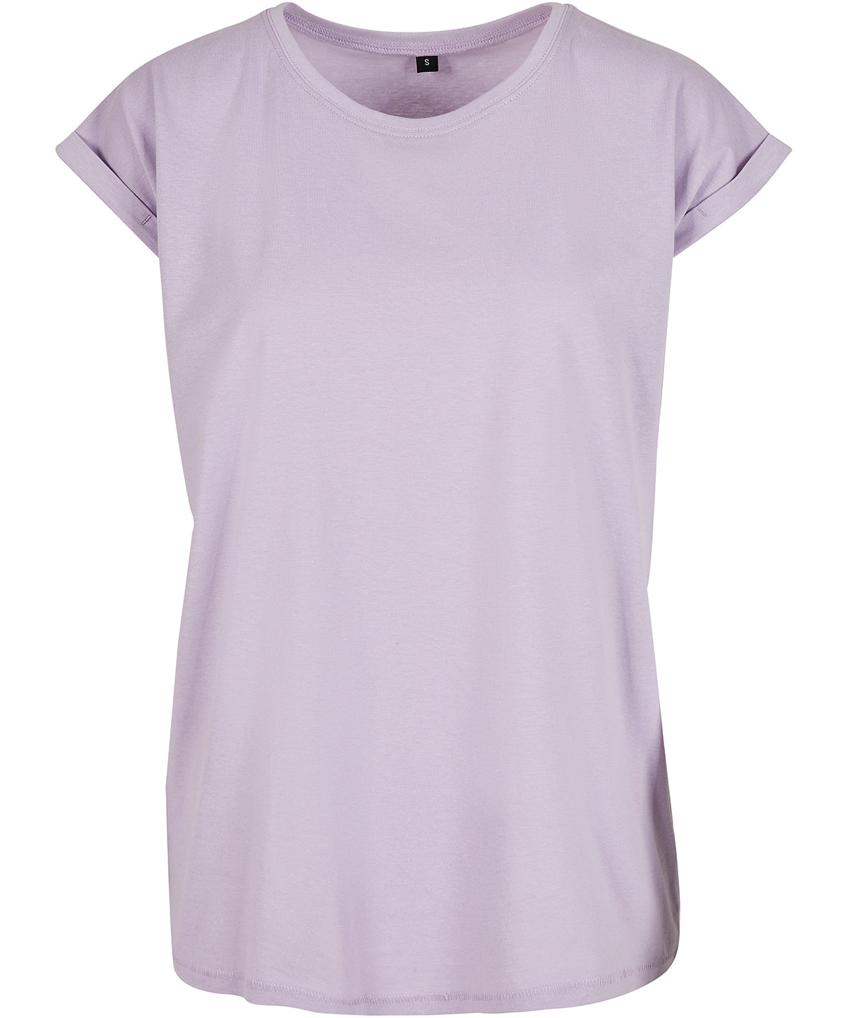 Build Your Brand BY021 Women's extended shoulder tee in Lilac*†