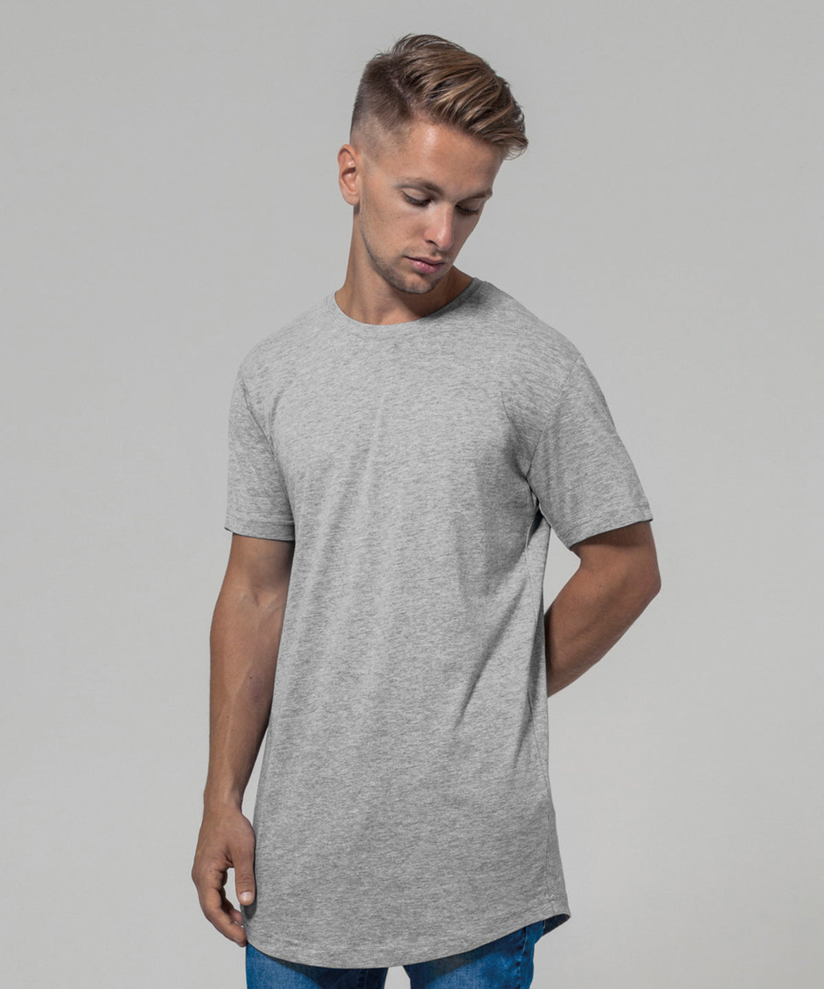 Build Your Brand BY028 Shaped long tee