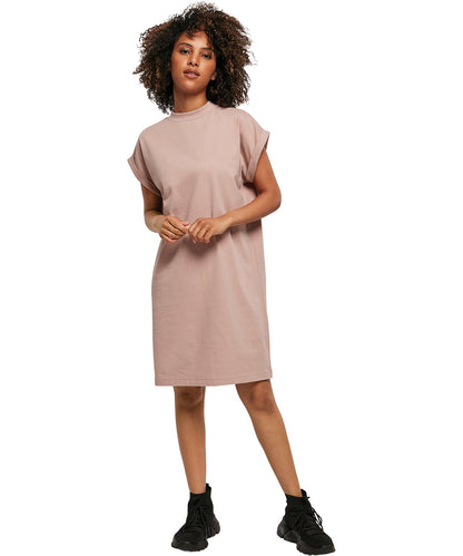 Build Your Brand BY101 Women's turtle extended shoulder dress