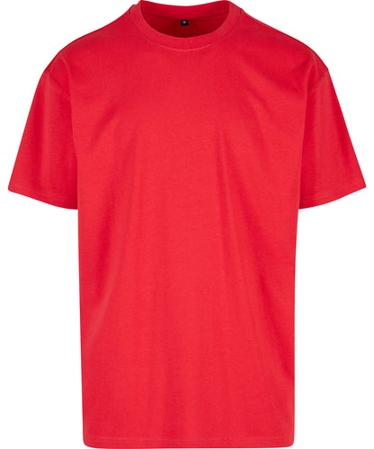 Build Your Brand BY102 Heavy oversized tee in City Red*