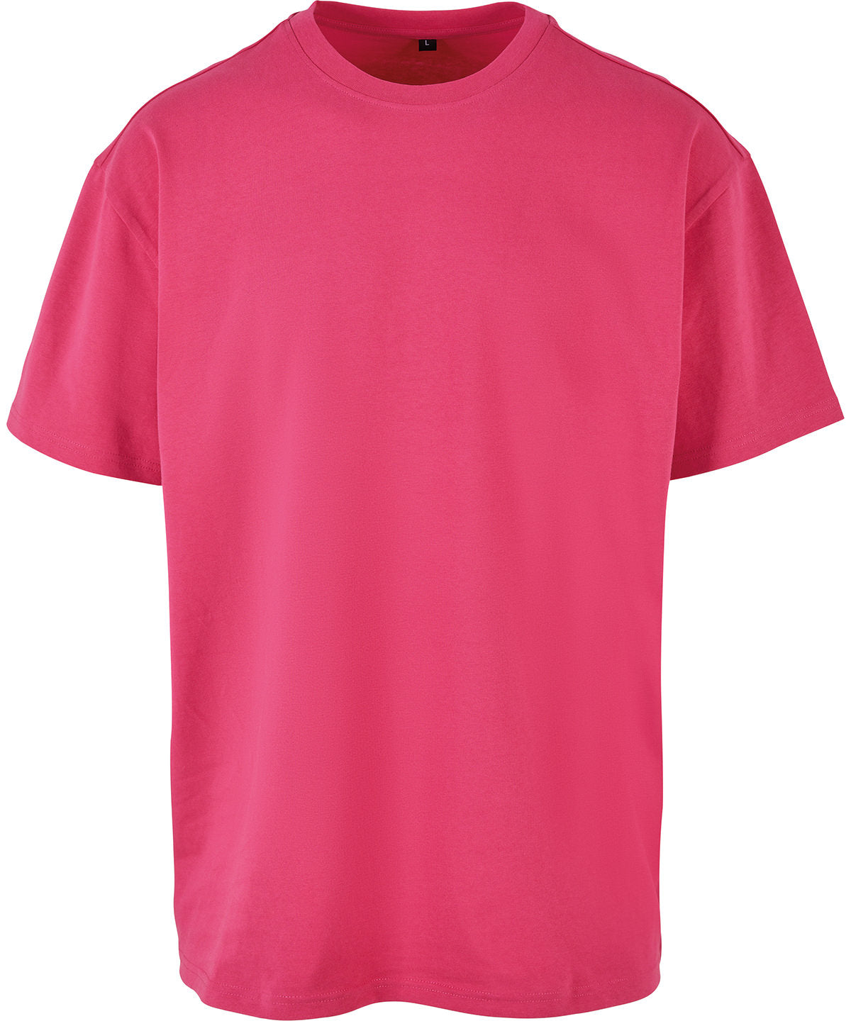 Build Your Brand BY102 Heavy oversized tee in Hibiskus Pink*