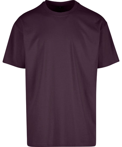 Build Your Brand BY102 Heavy oversized tee in Plum Purple*