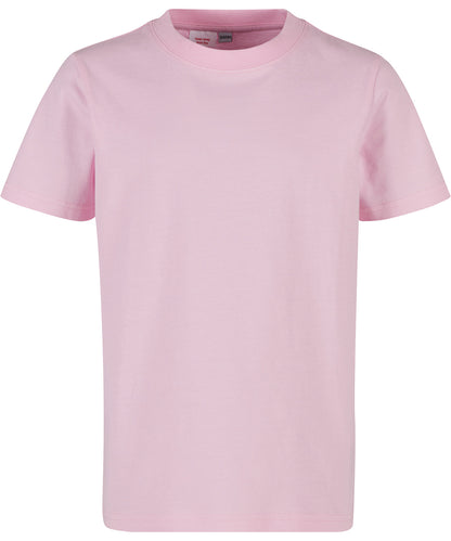 Build Your Brand BY116 Kids basic tee in Soft Pink