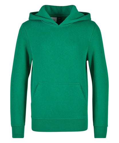 Build Your Brand BY117 Kids basic hoodie in C. Green