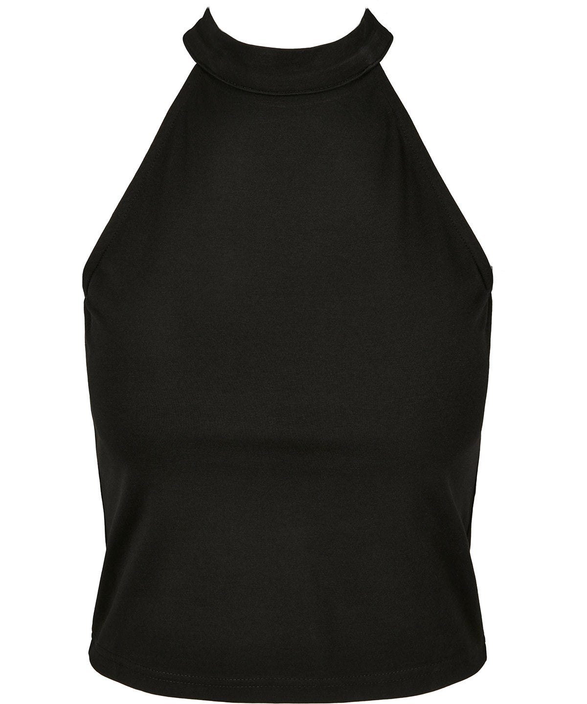 Build Your Brand BY134 Women’s turtleneck short top in Black