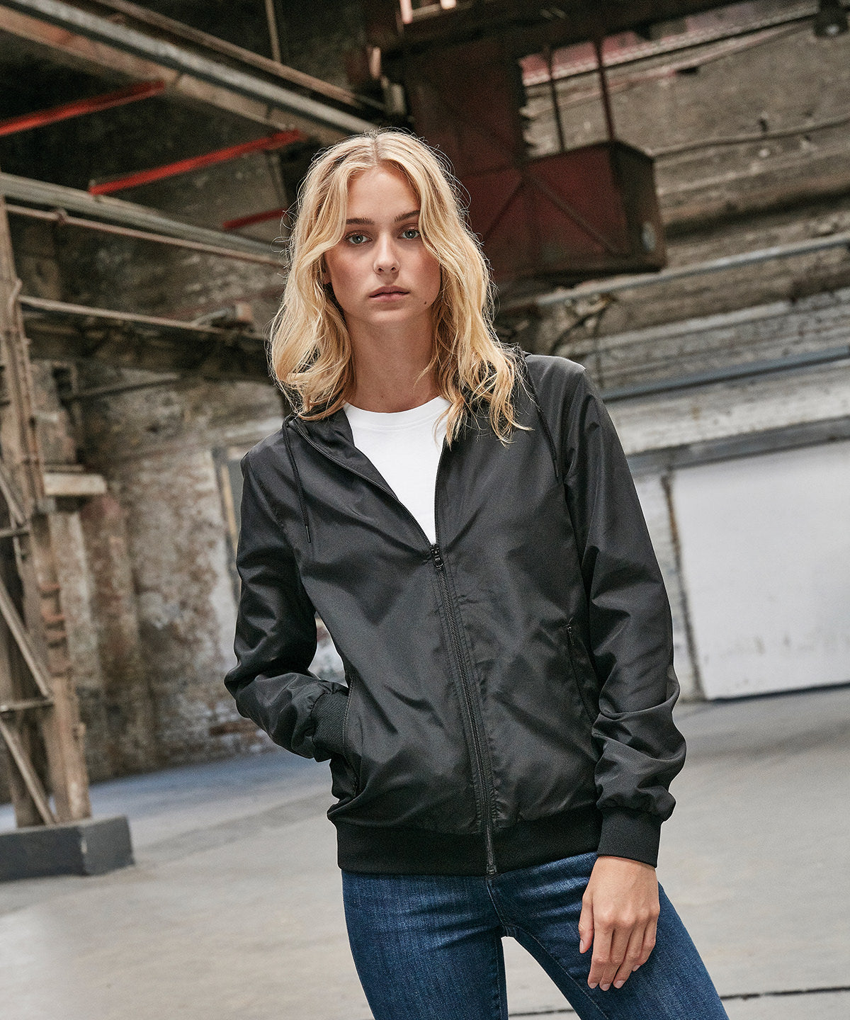Build Your Brand BY147 Women's recycled windrunner